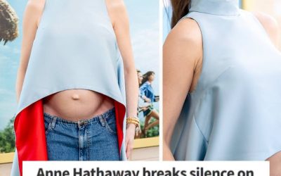 Anne Hathaway shuts down critics after ‘fake’ baby bump photos go viral