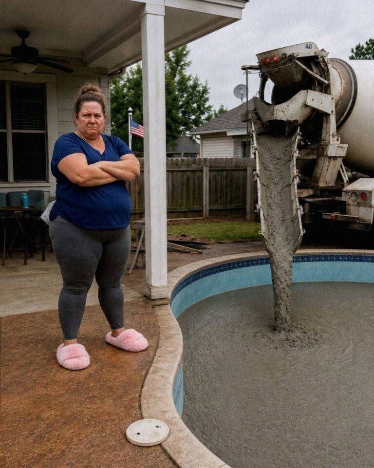 My Neighbor Filled My Pool With Concrete Because My Kids Were ‘Too Loud’ – She Never Expected What Happened Next