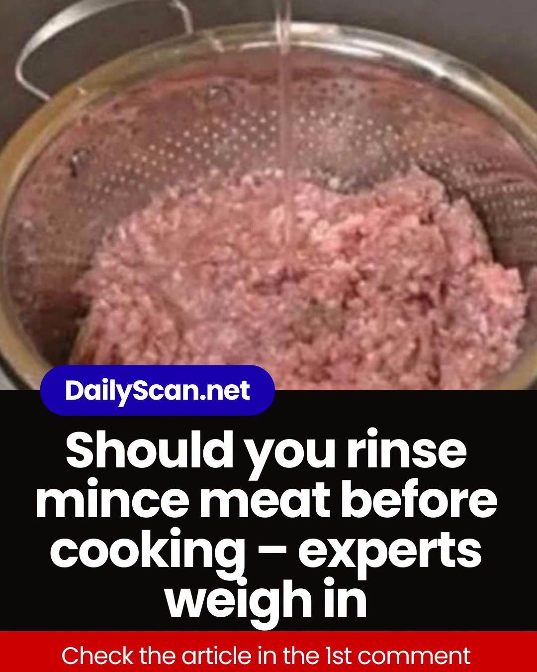 Should you rinse mince meat before cooking – experts weigh in