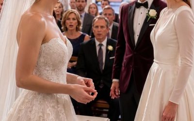 “Let me have him—I’m pregnant,” my sister announced as she walked down the aisle at my wedding in a dress nearly identical to mine, expecting me to fall apart, but instead I looked toward the billionaire