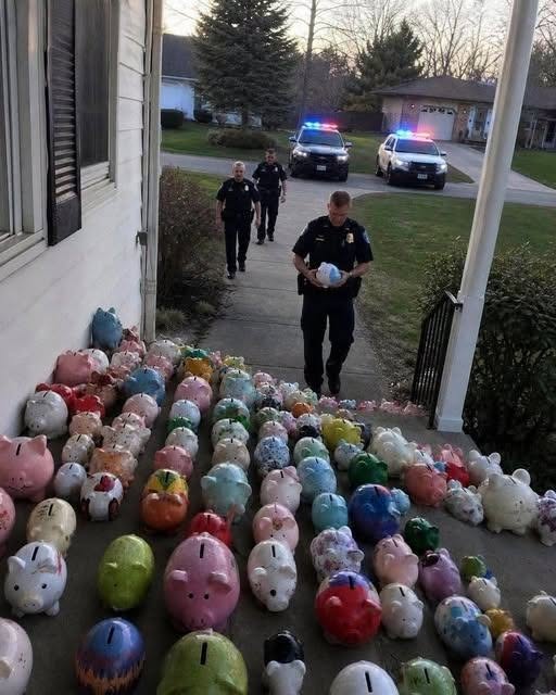 My 6-Year-Old Son Gave His Entire Savings to Our Elderly Neighbor—The Next Morning, Our Yard Was Filled With Piggy Banks and Police Cars