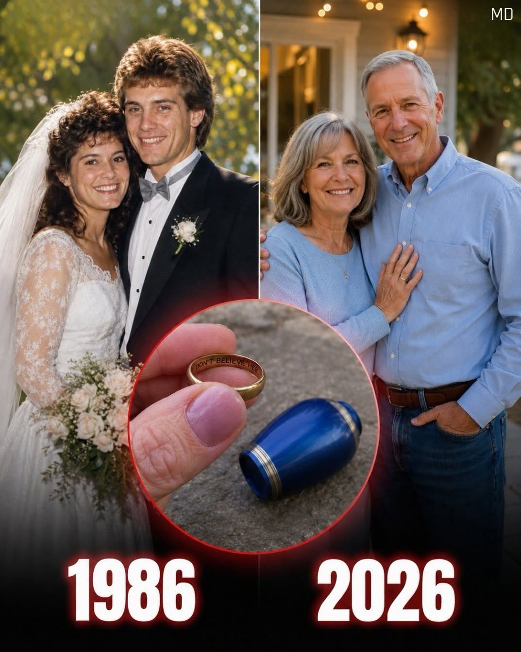 My husband of 40 years passed away while visiting his daughter abroad—when I opened his urn to scatter his ashes, something fell out that revealed the shocking truth. After forty years of marriage, I thought the hardest goodbye I’d ever face would happen with Frank’s hand in mine. Instead, it came through a phone call from thousands of miles away. Frank had flown abroad to spend three weeks with Claire, his daughter from his first marriage. She’d lived there for years, and although their relationship had once been strained, they’d recently grown close again. I encouraged him to go. Six days later, Claire called me crying. Frank had collapsed that morning. By the time the ambulance arrived, he was gone. I wanted to fly there immediately, but Claire convinced me there was nothing I could do. She handled the hospital paperwork and cremation herself, promising she’d bring her father home to me. Two weeks later, a package arrived. Inside was a soft-blue ceramic urn. Blue had always been Frank’s favorite color. I held it against my chest and cried until I couldn’t anymore. Frank and I had made one promise years earlier: whoever went first would be scattered beneath the old willow beside the lake where we’d met. It took me another month to find the courage. Early one morning, I carried the urn to that tree, sat beneath its branches, and told Frank everything I hadn’t gotten to say before he died. Then I finally removed the lid. Inside was a sealed plastic bag containing his ashes. My hands shook as I lifted it out, but something rattled against the ceramic bottom and fell onto the grass beside my shoe. I bent down. It was Frank’s wedding ring. I knew every scratch on that band. He’d worn it for forty years and used to joke that the only person allowed to take it off his finger would be me. But Claire had specifically told me he’d been cremated wearing it. My hands started shaking. Then I noticed something on the inside of the band. There were words engraved there. They hadn’t been there before Frank left. I turned the ring toward the light. “DON’T BELIEVE HER.” I stopped breathing. Her. There was only one woman with Frank during the final days of his life. Claire. I didn’t call my stepdaughter. I didn’t tell her I’d opened the urn. And I certainly didn’t tell her what I’d found. Instead, two days later, I boarded a flight to the country where she lived. Claire thought I was still home grieving. What I saw when I secretly arrived at her house knocked the breath out of me. Full Detail Link in Comment 👇