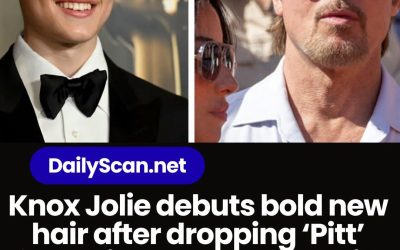 Knox Jolie debuts bold new hair after dropping ‘Pitt’ from his name as Brad Pitt reveals he’s drinking again after seven years sober