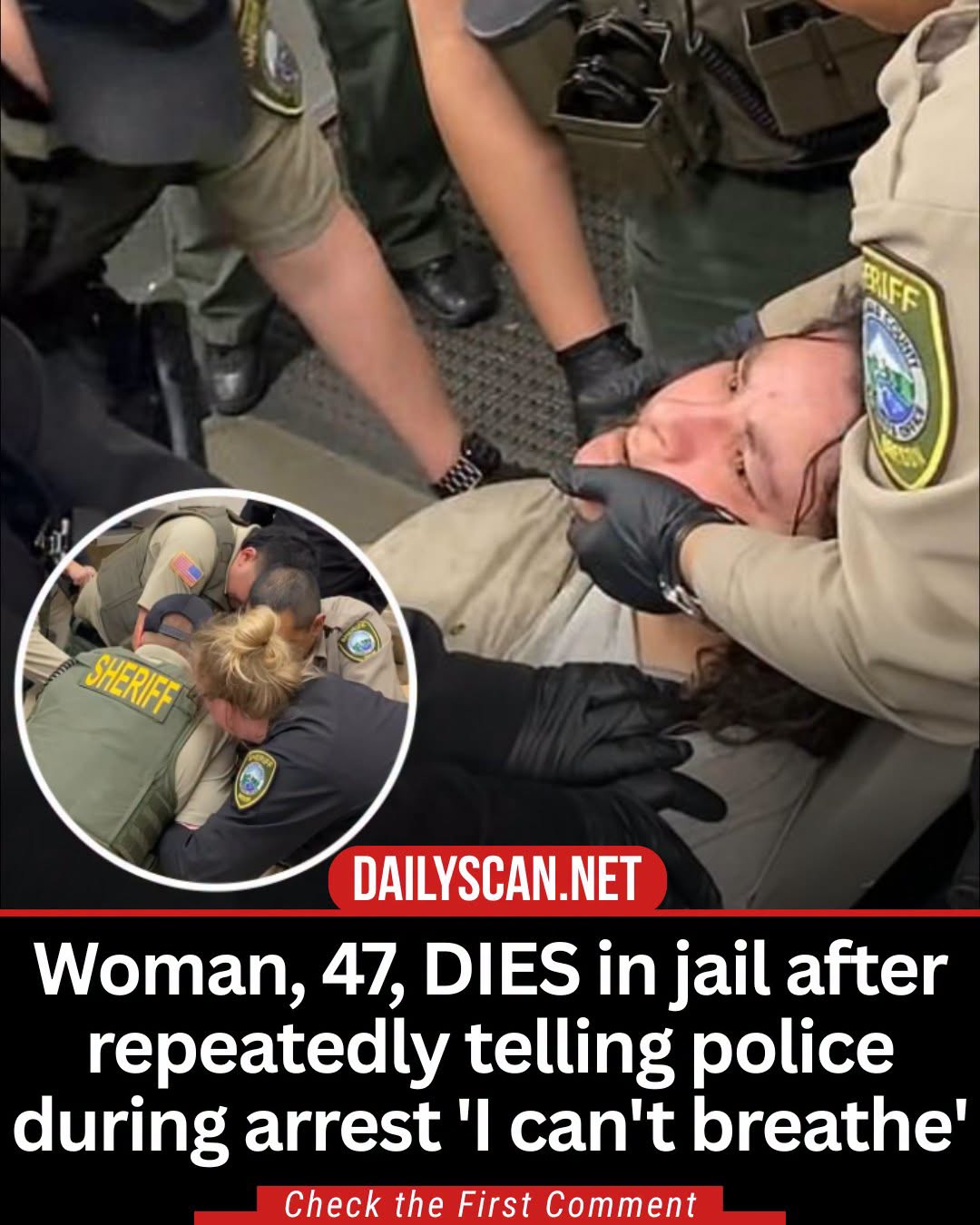 Woman, 47, arrested over KFC incident filmed telling cops ‘I can’t breathe’ as she was booked into jail… moments later she was dead